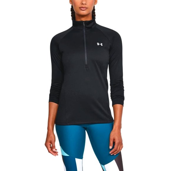 Under Armour NWT Women’s Tech Half Zip Black Pullover Small 1320126 - Picture 3 of 16